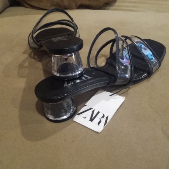 Zara clear sandles size 8 - Picture 3 of 6
